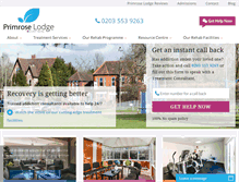Tablet Screenshot of primroselodge.com